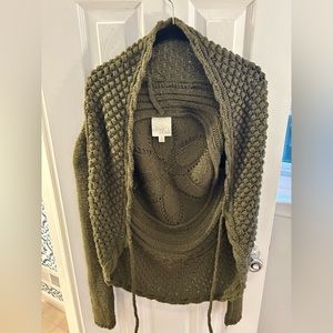 Green knit sweater